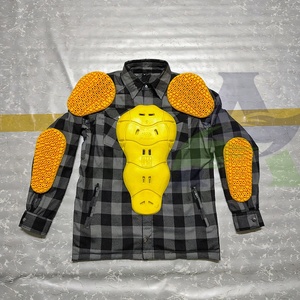 Camisa protectora de motocicleta OEM 2025 para jinete, almohadillas blancas, negras y amarillas, Material de franela de algodón, cuello levantado para la temporada de primavera - Product Image 3