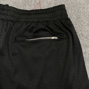 Casual Gym Shorts for Men Custom Logo Printed Mesh <b>Basketball</b> Shorts Zip Pockets Vintage High Street Fashion Sports <b>Clothing</b> - Product Image 4