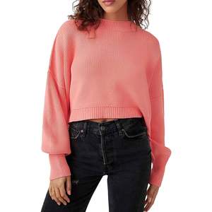 Maglione Corto da Donna Free People Easy Street, Traspirante, Rosa con Logo Frontale, Taglia XS, Stile Casual, Lavorato a Maglia, Autunno Inverno - Product Image 1