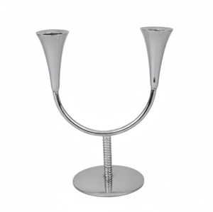 Ensemble de 3 bougeoirs en métal de qualité supérieure, bougeoirs uniques en acier inoxydable argenté pour la décoration de table à la maison, accessoire d'éclairage - Product Image 6