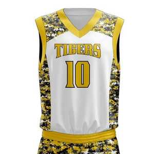 Baloncesto Jersey gradiente 100% poliéster al por mayor personalizado su propio diseño de impresión uniformes de baloncesto - Product Image 3