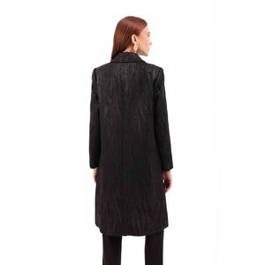 เสื้อโค้ทแจ็คการ์ดสีดำทอลายฤดูใบไม้ร่วงสุดหรู - Product Image 6