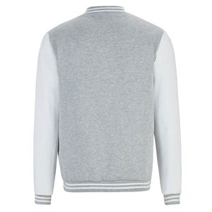 Veste Versity à col montant pour hommes en toile de couleur personnalisée en usine de haute qualité Logo avant en laine personnalisé Streetwear imperméable - Product Image 2