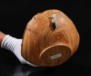 Bols en bois faits à la main (grande taille) porte-nourriture et légumes salade de luxe pâtes servant antique - Product Image 5