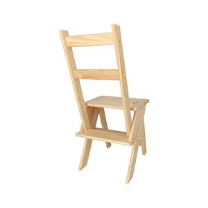 Sedia Pieghevole WELL HOME con Finitura in Legno Non Verniciato 39x53x91 cm per Sala da Pranzo - Product Image 6