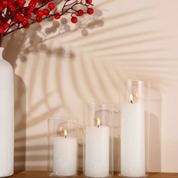 Vase Transparent Centre De Table Bougeoir Parfait pour Centres De Table Salle À Manger Chambre Salon Arrangements Floraux