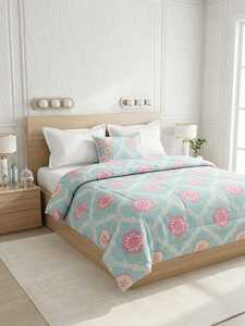 Polyester Fiber Queen <b>Comforter</b> <b>Set</b> Duvet Flat Sheet Pillowcases Vintage Woven 300tc Thread Count 4-Piece Washable Bedding - Product Image 2