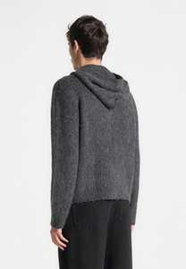 Latest Design Men Dark <b>Grey</b> <b>Zip</b>-<b>Up</b> <b>Hoodies</b> Made In Pakistan Soft Fuzzy Street Style Wholesale Cozy Textured Made Men <b>Hoodies</b> - Product Image 2