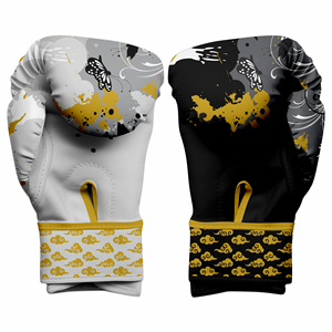 ถุงมือ MMA หนังวัวสีทองมีสายรัดข้อมือแบบปรับได้น้ำหนักเบาออกแบบโลโก้ได้ตามต้องการ - Product Image 2