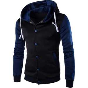 Chaqueta con cremallera y letras de manga larga con estampado personalizado para hombre, Sudadera con capucha, chaquetas de béisbol de lana universitaria lisas en blanco para hombre, sudaderas con capucha - Product Image 6