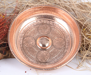 Cuenco Hammam de cobre grabado estilo otomano Vintage, lavabo de baño turco hecho a mano para spa y decoración del hogar - Product Image 2
