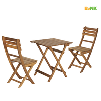 Ensemble table et chaises pliantes en rotin et acier BeNK PE, mobilier d'extérieur pour parc, cuisine, sous-sol - Design minimaliste
