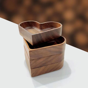 Platos de cerámica para servir en forma de corazón de gama alta elegante esmalte suave vajilla de madera duradera para Postres de Sushi restaurantes - Product Image 4
