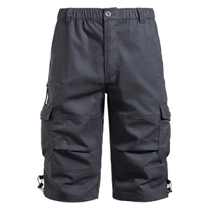 Pantalones Cortos Cargo Unisex de Algodón Twill de Alta Calidad Profesional, Bordados, Tallas Personalizadas, Ligeros, Casuales, con Patrón Sólido - Product Image 1
