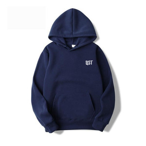 Sudadera con Capucha de Forro Polar para Hombre, con Logotipo Personalizado QST, Impresión Digital, 100% Poliéster, Tejido Transpirable y Resistente al Viento, Estilo Urbano Básico - Product Image 3