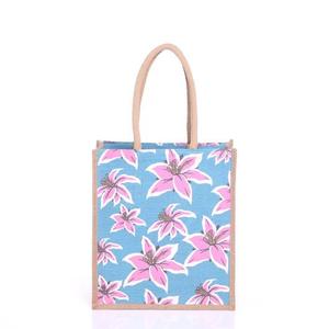 Bolsas impresas de yute ecológicas de colores personalizados de alta calidad, tamaño personalizado muy fuerte para regalos promocionales de boda - Product Image 3