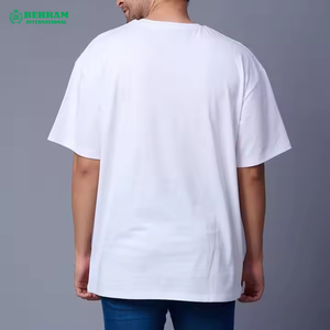 T-shirt pour homme en gros, prix bas, respirant, écologique, blanc, 100% coton, col rond, coupe classique, fabriqué au Pakistan, service OEM - Product Image 1