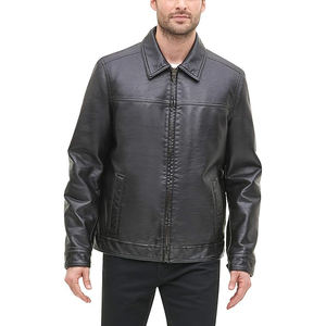 Chaqueta de cuero personalizada de alta calidad para hombre 2025 prendas de vestir exteriores de cuero genuino duraderas y elegantes ropa de calle de moda OEM al por mayor - Product Image 3