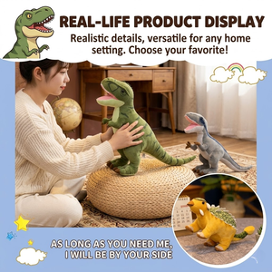 Aika - Vente flash - Jouet en peluche mignon <span class=keywords><strong>de</strong></span> dinosaure T-Rex Triceratops avec rembourrage en coton PP pour cadeaux d'anniversaire - Product Image 3