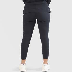 GA Signature Black Casual Joggers for Women High-Waisted Midsize XL Breathable Canvas Fabric Elastic Waist Closure Wrinkled - Product Image 2