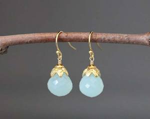 Boucles d'oreilles pendantes tendance en laiton sterling perlé, pierre de labradorite, pour fête hip-hop, mariage, IGI - Product Image 3