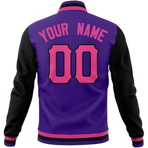 Chaqueta universitaria de béisbol para hombre de alta calidad, abrigo informal con logotipo bordado y diseño recubierto de colocación de logotipo frontal - Product Image 2