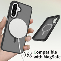 Nouvelle coque de téléphone portable semi-transparente en TPU+acrylique, design de luxe, antichoc, magnétique, effet givré, prix d'usine en gros