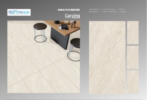Carreaux vitrifiés brillants à sculpture sans fin 60x120cm & 600x1200mm Finition brillante supérieure Sols et murs élégants Exportation disponible - Product Image 2