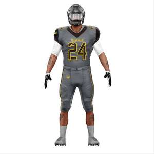 ชุดยูนิฟอร์มอเมริกันฟุตบอลแบบสั่งทำพิเศษ พิมพ์ลายแบบซับลิเมชั่น ดีไซน์ทันสมัย ระบายอากาศได้ดี สำหรับเด็กและผู้ใหญ่ - Product Image 3