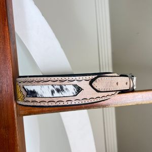 Nouveau collier de chien en cuir usiné à la main Vintage Durable conception de tournesol de haute qualité collier pour animaux de compagnie en cuir de vachette véritable pour le bronzage - Product Image 6