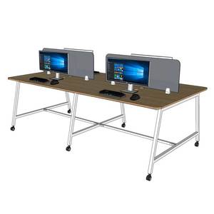 โต๊ะกลุ่ม 4 ชิ้น FOS รุ่นร่วมสมัย ขนาด 240x120 ซม. ไม้อัดขาเหล็ก FOS007 - Product Image 6