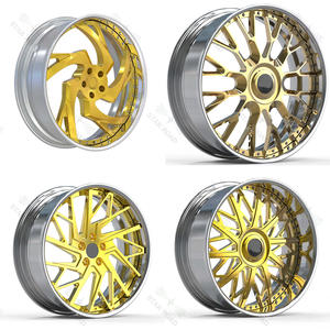 Rines Cóncavos Cromados de <span class=keywords><strong>2</strong></span>/3 Piezas de 22, 26 y 28 Pulgadas, Rines de Aleación Forjados por Estiramiento, Diseño de Rines Fogato, Labios Profundos - Product Image 4