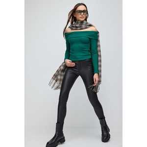 Open Shoulder <b>Long</b> Sleeve <b>Fitted</b> <b>T</b>-<b>shirt</b> - Product Image 1