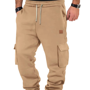 Colección de verano para hombre Pantalones de gimnasio Pantalones casuales de secado rápido para hombre Multi-Bolsillo Nuevo 100% Algodón orgánico Cargo Jogger - Product Image 1