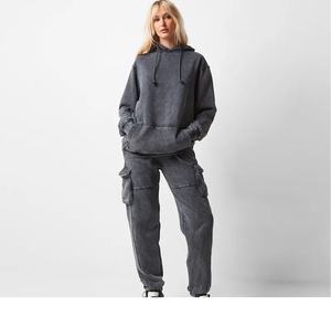 Nouveau 2025 Survêtement respirant pour femmes lavé à l'acide de haute qualité Survêtement avec logo personnalisé pour femmes - Product Image 6