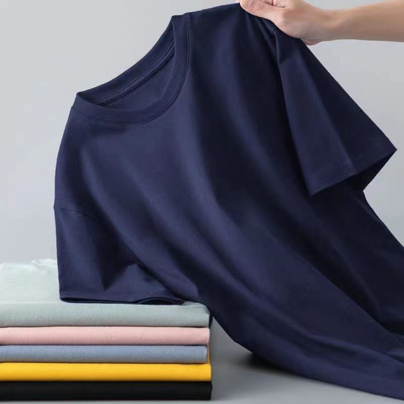 [Mangas cortas de color sólido] NAVY