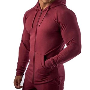 Ropa de invierno de secado rápido, sudaderas con capucha informales en blanco para hombre, precio al por mayor, manga larga, cremallera, 100% algodón, sudaderas con capucha básicas para hombre - Product Image 5