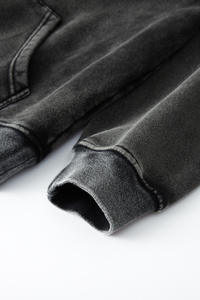 Nouveau Logo personnalisé de haute qualité blancs hommes lavé Vintage 550GSM 100% coton Applique pour pull surdimensionné lavage à l'acide - Product Image 5