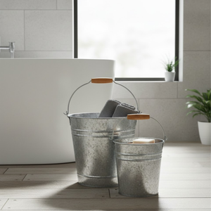 Seau en métal galvanisé au prix d'usine |   Finition de haute qualité et durable |   Poignée robuste |   Seau à glace pour pique-nique - Product Image 2