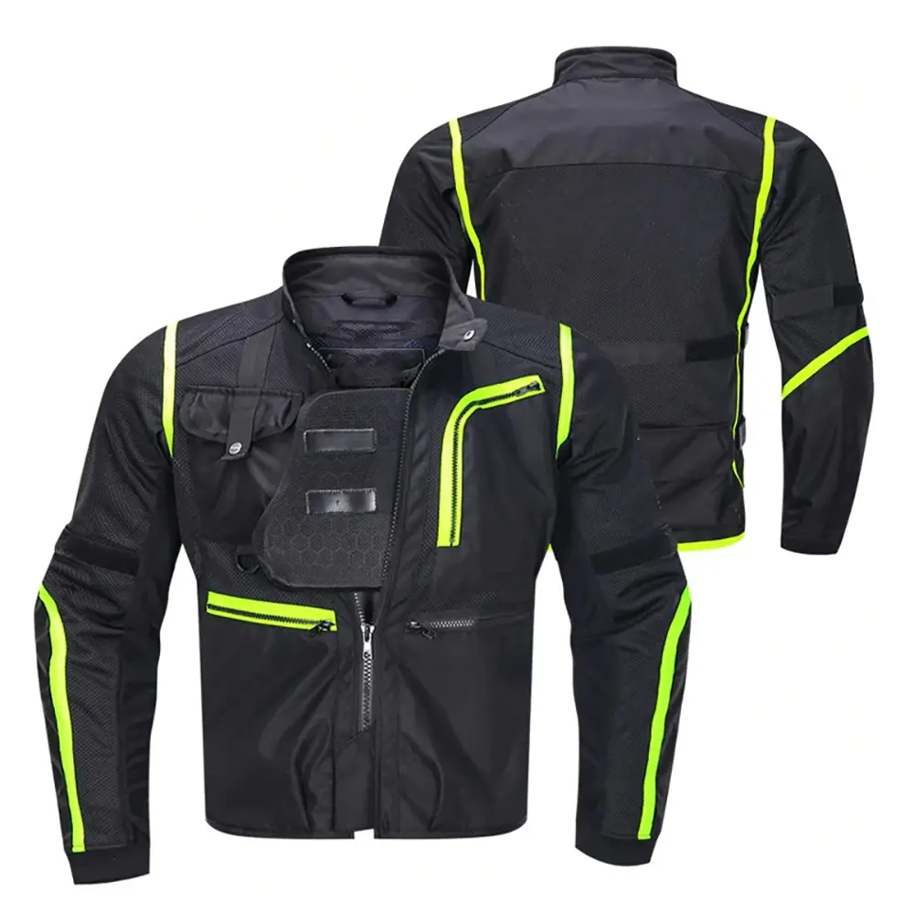 Men Motorcycle Jacket Summer Moto Riding Jacket Breathable Motorcycle Full Body Protection Motocross Motorbike Clothing