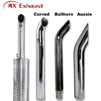Fabricant de tuyaux d'échappement universels pour camions, en acier inoxydable 304, avec entrée de 5, 6, 7, 8 pouces, style corne de taureau, courbés en mitrailleuse, style australien