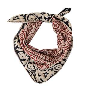 Handmade 100% Cotton <b>Bandanas</b> Bohemian Style Cotton Neck Scarf Cotton Block Print Colors Head Bandana - Product Image 1