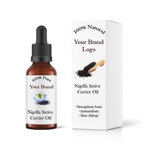 Vente en gros d'huile de nigelle sativa pressée à froid de qualité supérieure prix d'usine huile de support certifiée MSDS pour les soins de la peau commande en gros - Product Image 2