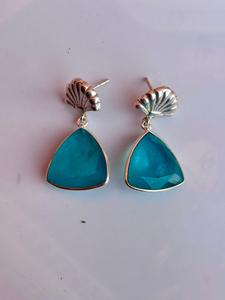 925 Sterling Silver Paraiba <b>Tourmaline</b> Handmade <b>Earring</b> For Women , Beautiful Women <b>Earring</b> . - Product Image 2