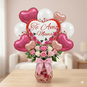 Globo de Corazón Grueso de 25 cm para Fiestas, 3 Piezas, con Impresión 'Te Amo Mamá', Forma de Número para Fiestas, Hecho en China - Product Image 2