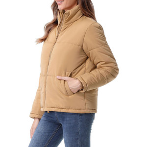 Women Puffer Jacket Custom Color Winter Wear <b>Waterproof</b> <b>Zipper</b> Breathable Polyester Nylon Women Puffer Jackets - Product Image 5
