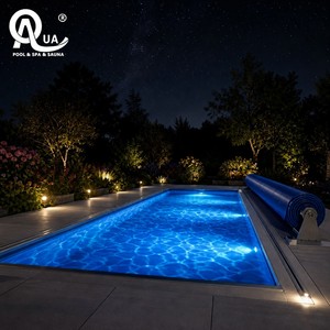 Couverture de piscine automatique rétractable en PVC Water Crown, résistante aux UV, couverture de sécurité électrique pour villa, hôtel, complexe hôtelier - Product Image 3