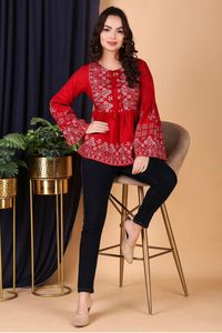 Top de mujer de manga larga para trabajo regular y de oficina de la mejor calidad disponible a precio mayorista de India - Product Image 6