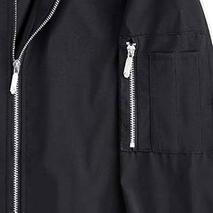 Veste bomber décontractée pour homme en toile, col montant, confortable, pour un usage quotidien - Product Image 6