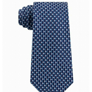 Cravatta Blu da Uomo Michael Kors, Stampa Jacquard Floreale Blu Navy, Design Paisley Classico, Casual, Taglia Regolare, Seta e Poliestere, Confezione Regalo - Product Image 1